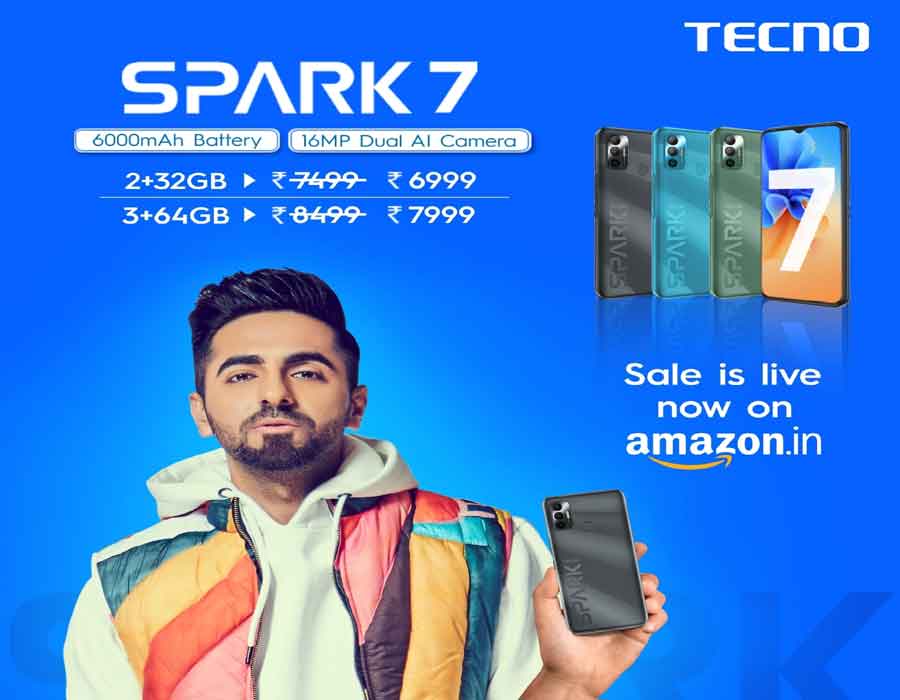 TECNO SPARK 7 goes live for sale on Amazon