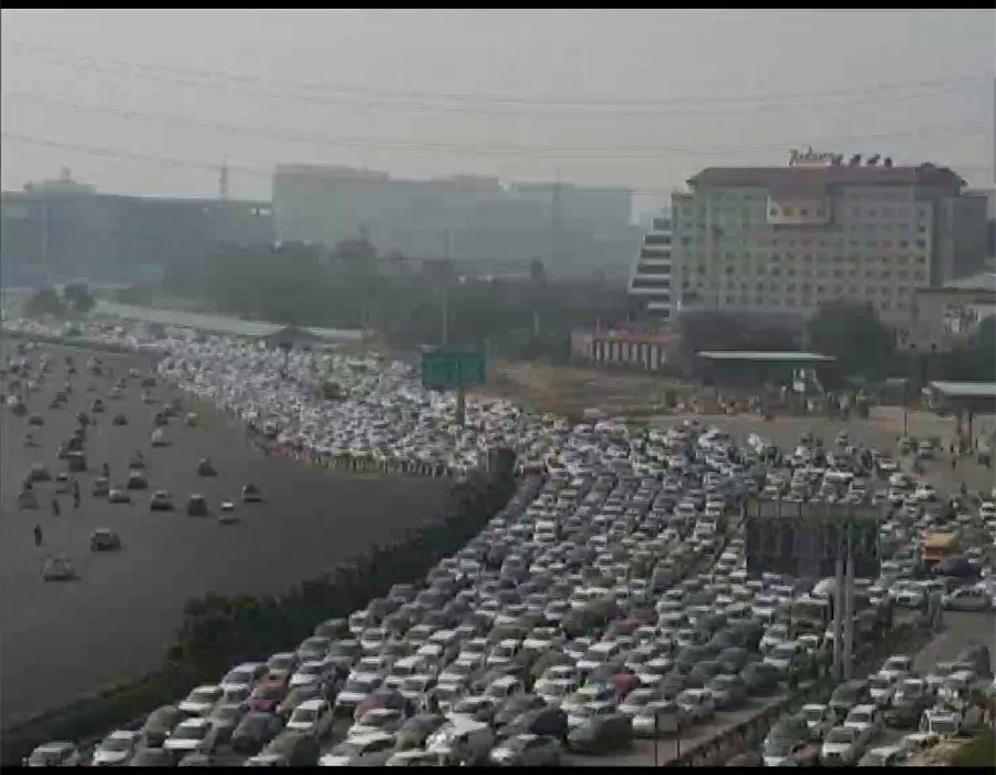 Bharat Bandh: Traffic congestion at Delhi-Gurugram border