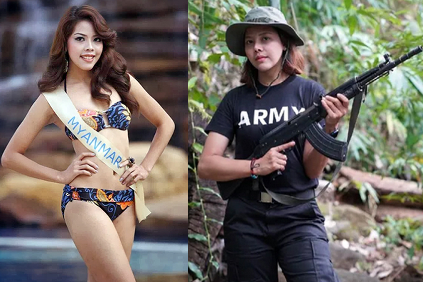 Burmese beauty queen is rebel queen now