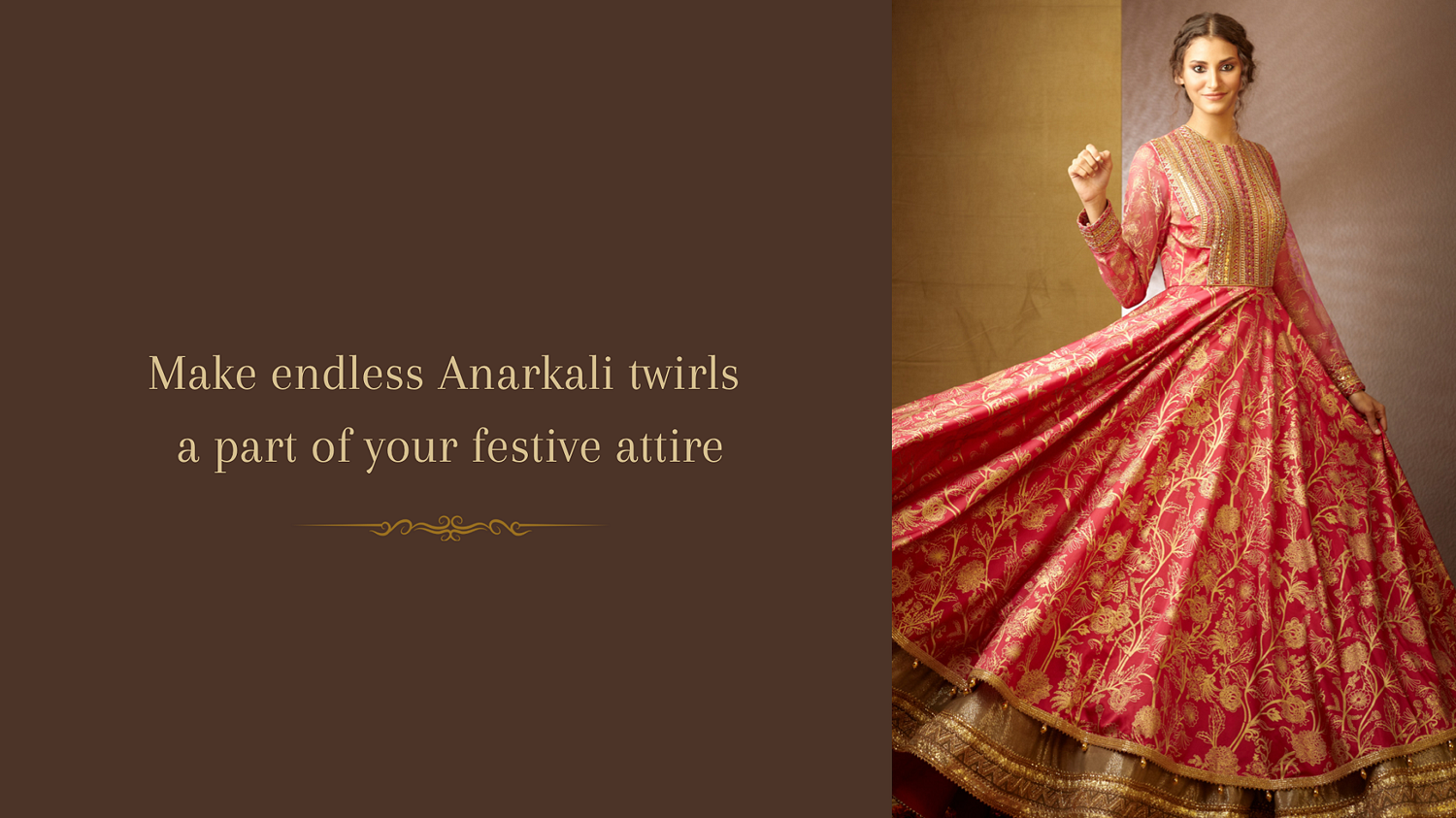 Make endless Anarkali twirls a part of your festive attire