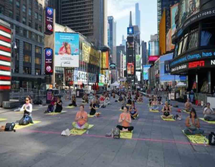 NYC, rising from Covid restrictions, celebrates Yoga Day