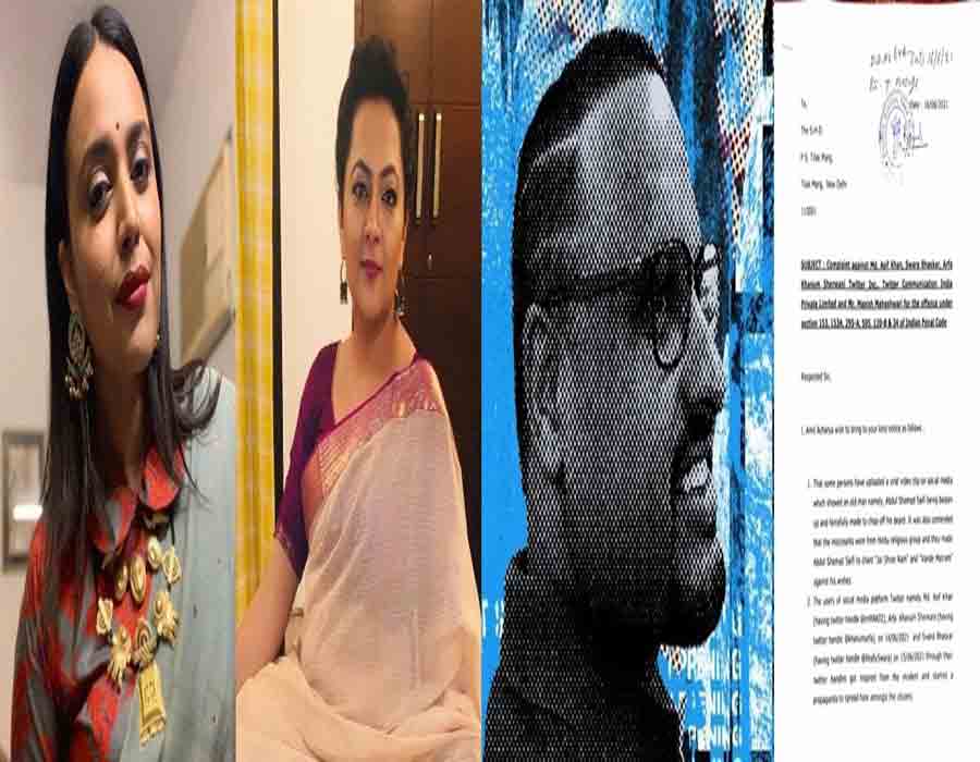 Propaganda plaint against Twitter, its India MD, actor Swara Bhaskar, journalist Arfa Khanum